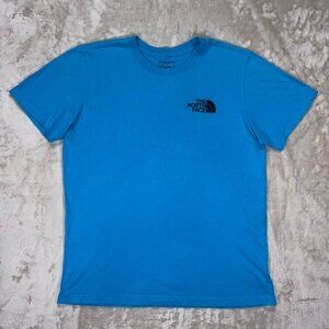The North Face Men's T Shirt Short Sleeve Cotton Never Stop Blue - Size Large